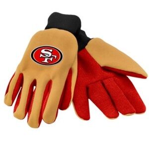 Foco 49ers Red and Tan Logo utility Gloves